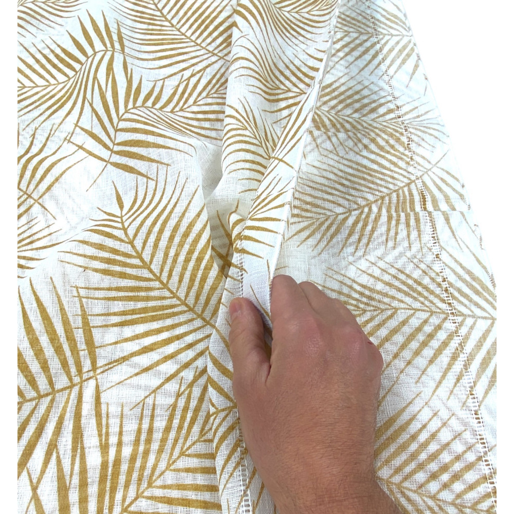 Par de CORTINA DE CRISTAL ESTILO OCRE de ancho cm. 60 de la ventana y la puerta