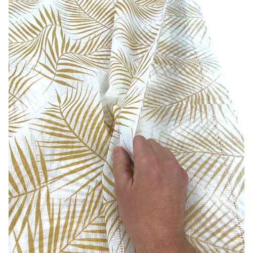 Par de CORTINA DE CRISTAL ESTILO OCRE de ancho cm. 60 de la ventana y la puerta