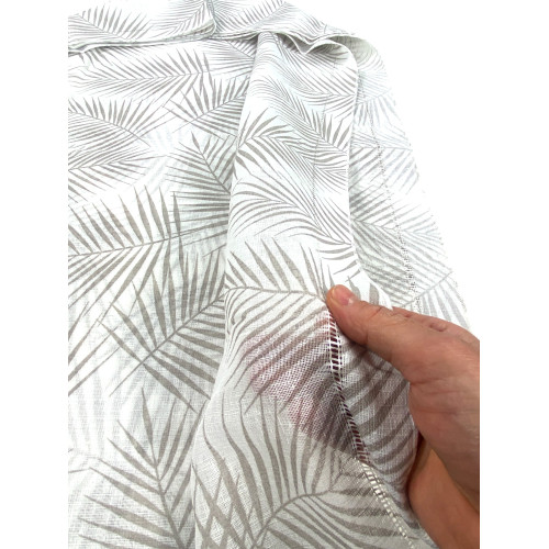 Coppia TENDINA a vetro FOGLIA STYLE BEIGE larga cm. 60 da Finestra e da Porta