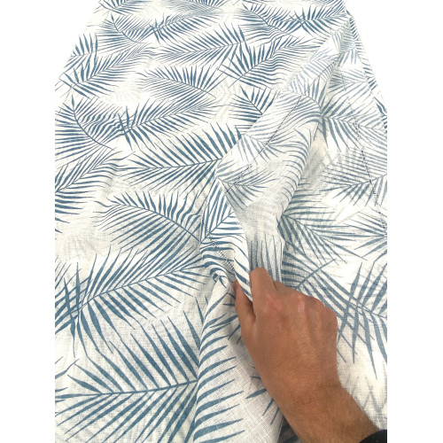 Pair of BLUE LEAF GLASS CURTAIN cm wide. 60 from Window and Door