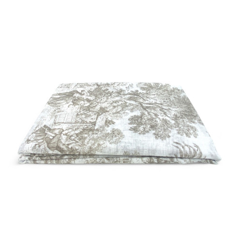 Paar TOILES DE JOUY Beigefarbene Glasvorhänge cm. 60 von Fenster und Tür