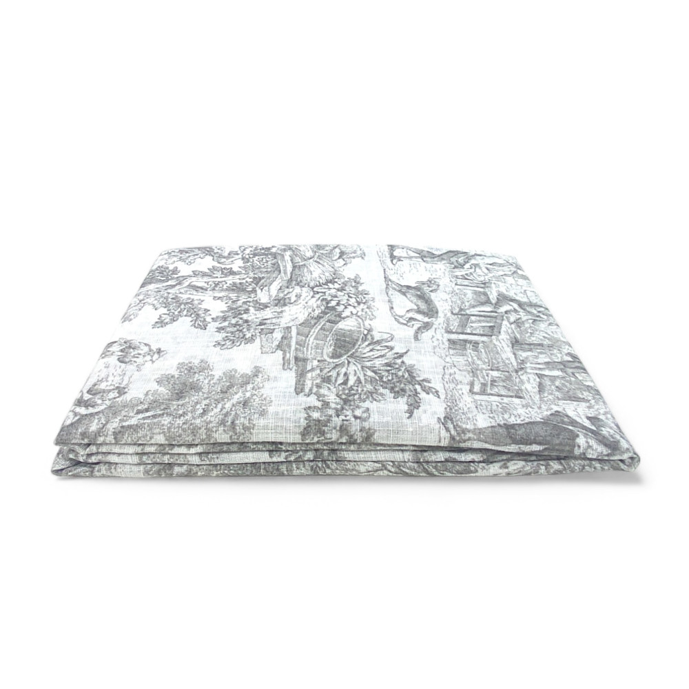 Pair of TOILES DE JOUY glass curtain Grey cm. 60 from Window and Door