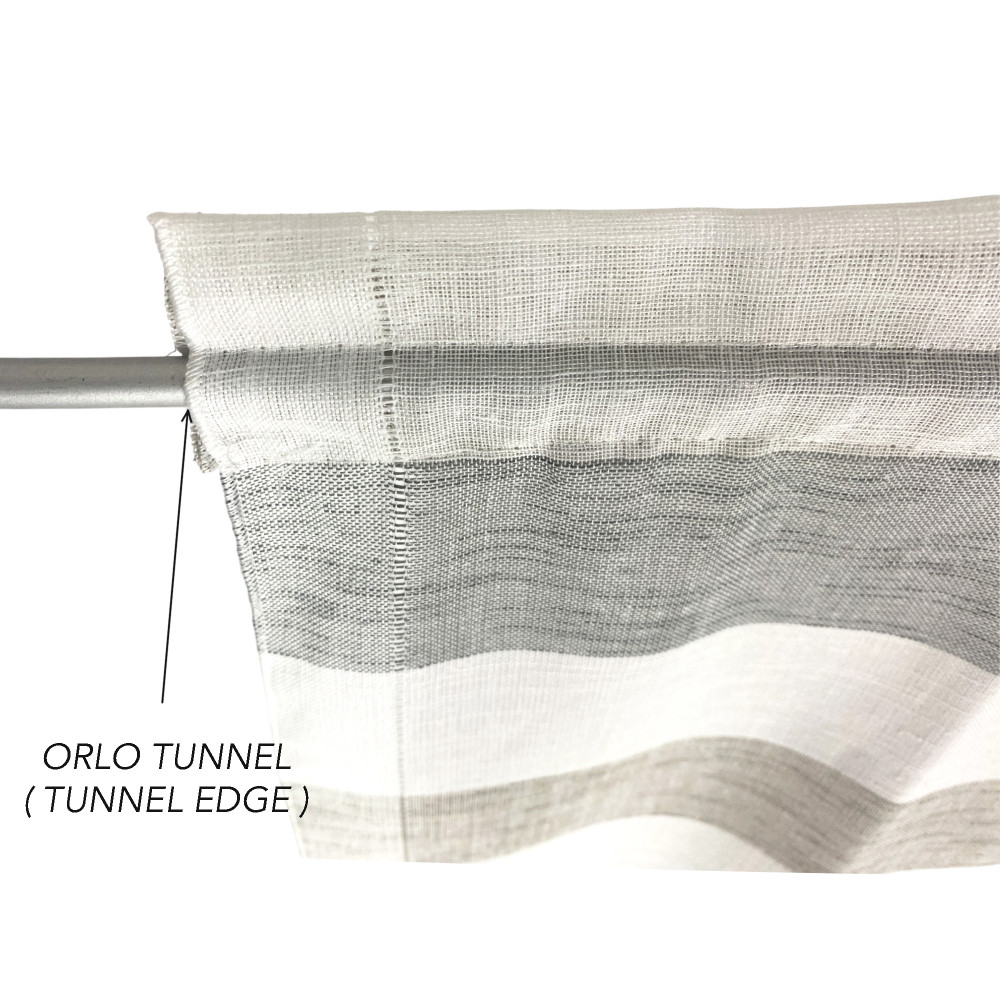 COPPIA tendina VETRO MODERNA larga 45 o 60 o 85 RIGONE Grigio e Tortora