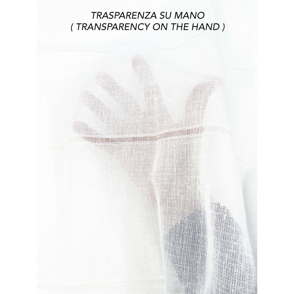 COPPIA tendina VETRO MODERNA larga 45 o 60 o 85 Ajour Bianco