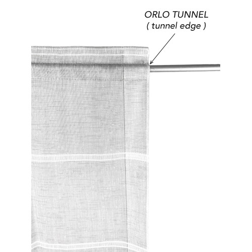 COPPIA tendina VETRO MODERNA larga 45 o 60 o 85 Ajour Grigio