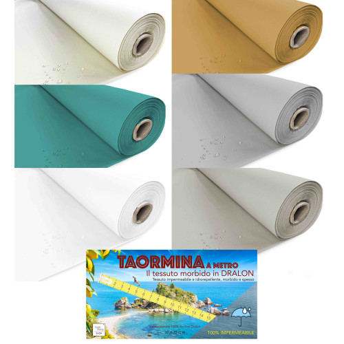 TESSUTO tenda SOLE TAORMINA in DRALON da esterno GIARDINO balcone A METRO impermeabile e idrorepellente altezza cm. 160