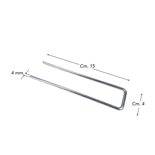 UGO Multipurpose Garden Pegs in Galvanized Steel U-Shape for Synthetic Lawn and Mulch Tarpaulin