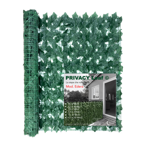 HEDGE Privacy Leaf Ivy Fausse feuille artificielle pour murs et balcons Écran d’intimité ornemental Evergreen