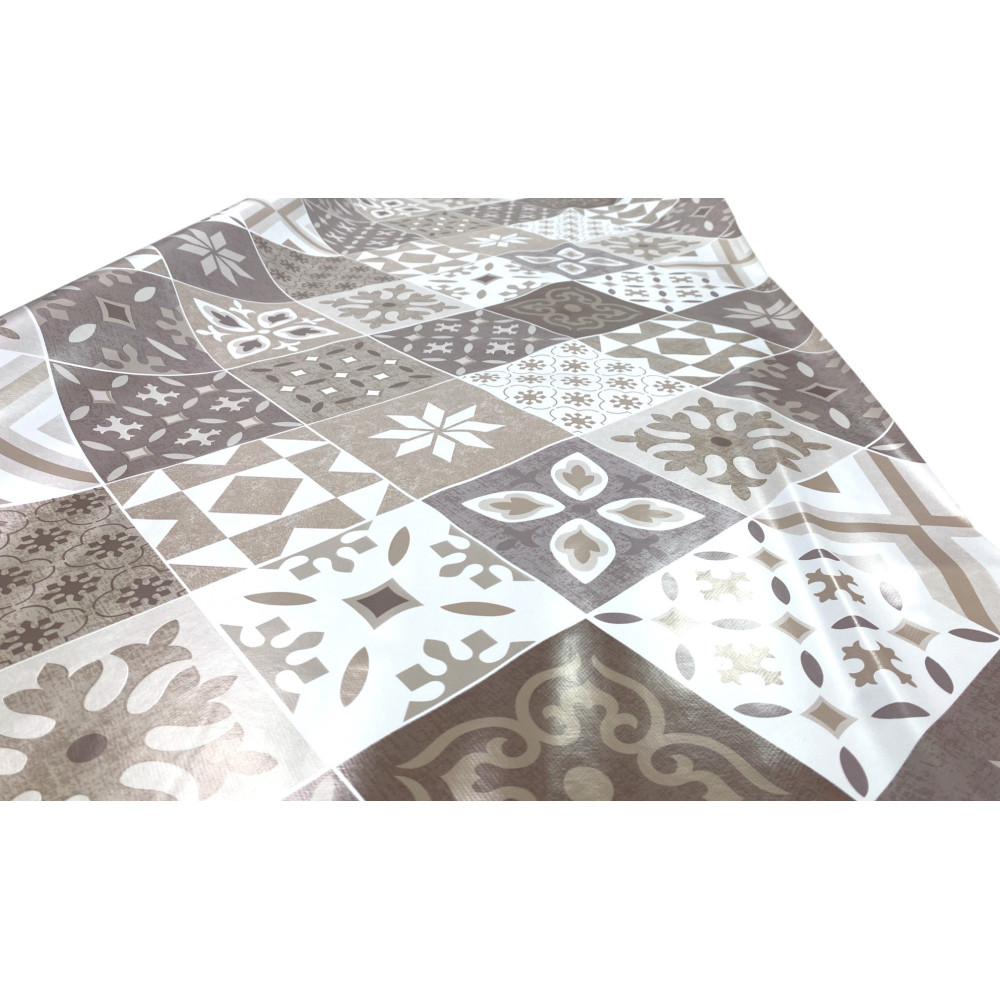 TOVAGLIA LIMA © in TELA CERATA plastificata LAVABILE idrorepellente in PVC MAIOLICHE Sabbia Made in Italy