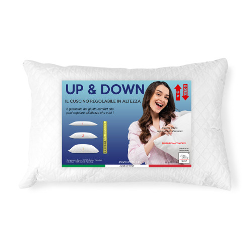 PILLOW UP and DOWN Height adjustable pillow Made in Italy