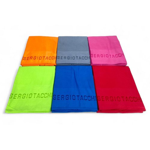 SERVIETTE DE PLAGE en MICROFIBRE très douce de couleur unie GRANDE TAILLE économise de l’espace SERGIO TACCHINI