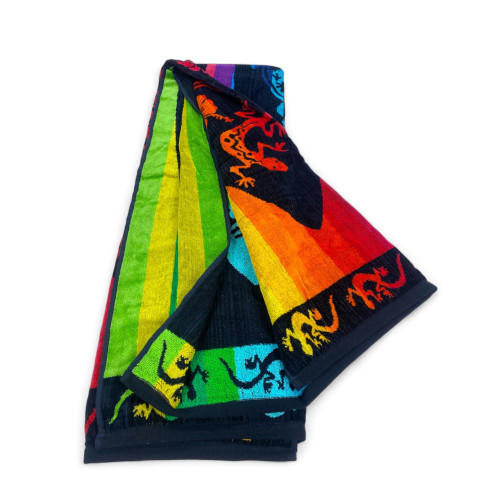 STRANDTUCH aus reinem Baumwollfrottee Jeko Surf Größe Large cm. 90 X 165 und Strandrucksack