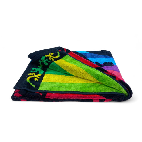 TOALLA DE PLAYA en rizo de puro algodón Jeko Surf talla grande cm. 90 X 165 y mochila de playa