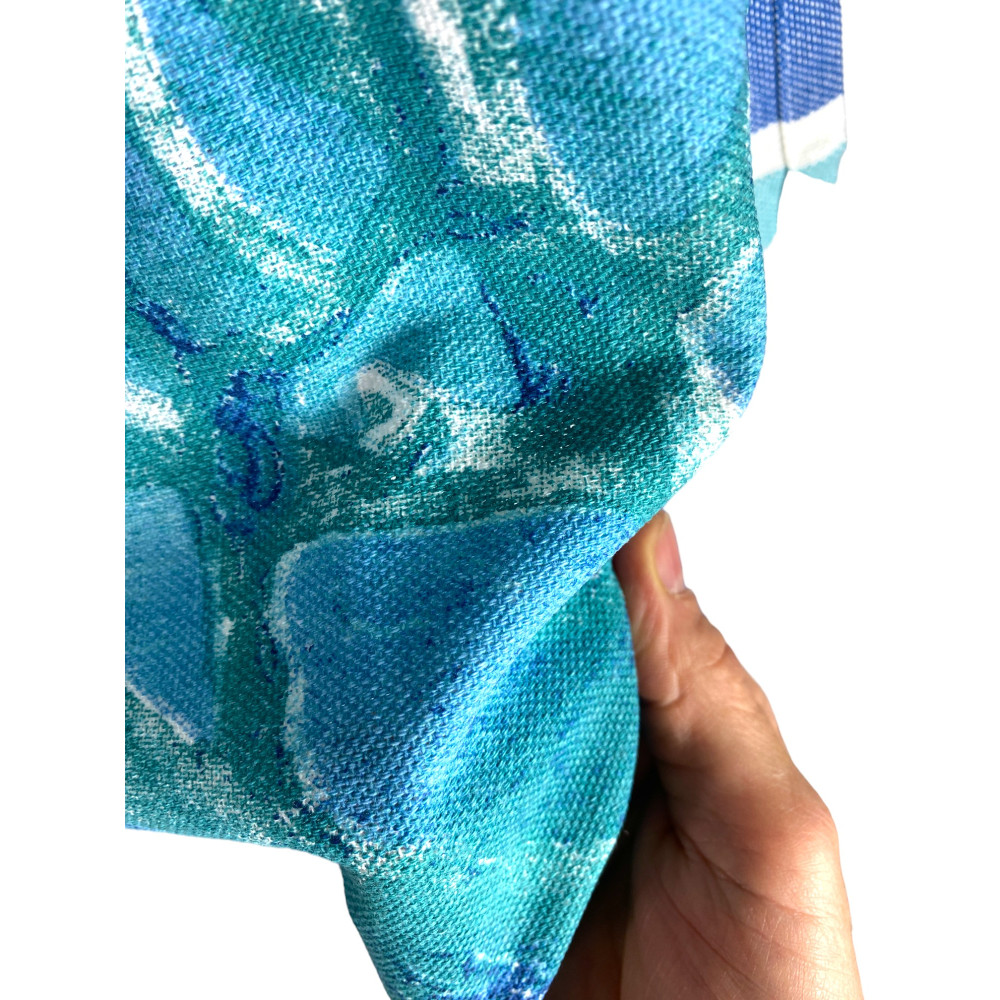 TELO MARE fouta CORALLI Piantine MISURA Grande CM.100X200 con zaino Spiaggia KEEP CALM