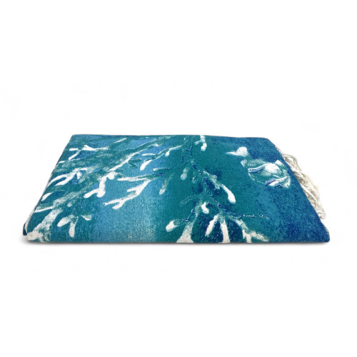 TELO MARE fouta CORALLI Piantine MISURA Grande CM.100X200 con zaino Spiaggia KEEP CALM
