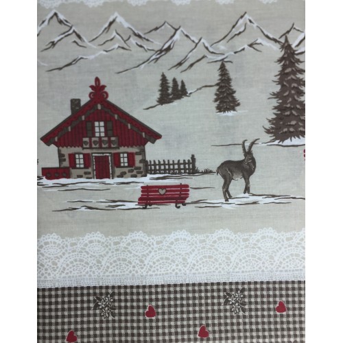 HOUSSE DE SERVIETTE GRAN SCARF Couvre-lit HOUSSE DE CANAPÉ Tyrolienne MONTAGNE ROUGE