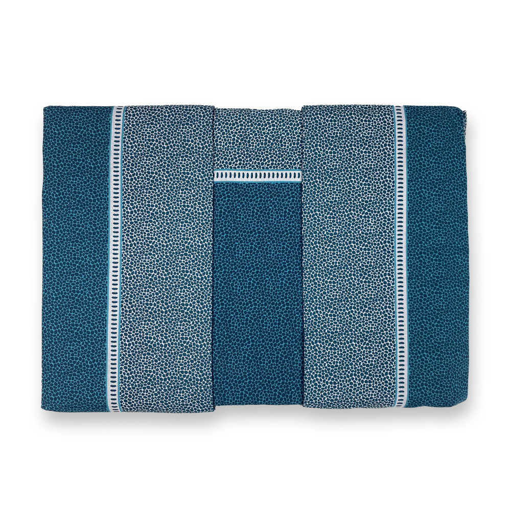 Lenzuola Matrimoniali Cotone Completo MAXI Tex Family - Design Moderno "Time" Colore Petrolio