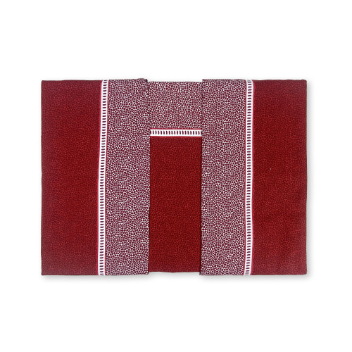 Double Cotton Sheets MAXI Tex Family - Modern Design "Time" Bordeaux Color