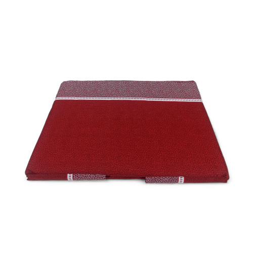 Doppelte Baumwollbettwäsche MAXI Tex Family - Modernes Design "Time" Bordeaux Farbe