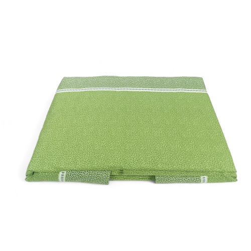 Lenzuola Matrimoniali Cotone Completo MAXI Tex Family - Design Moderno "Time" Colore Verde