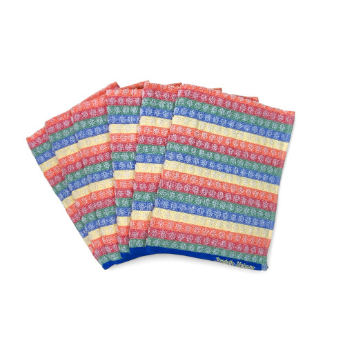 Set mit 6 Baumwoll-Küchentüchern - mehrfarbige Schwamm-Küchentücher - handgemachte Küchentücher Made in Italy - 50x70cm