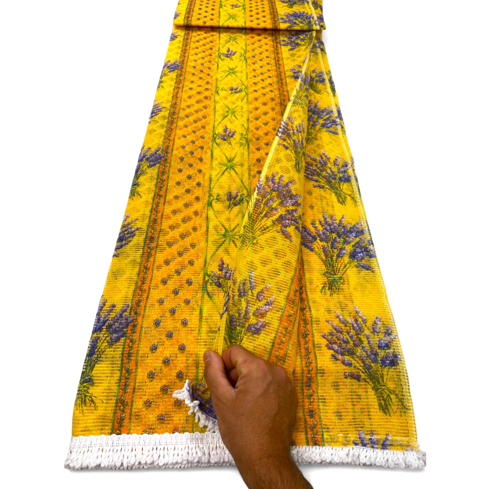 Zanzariera finestra a tenda da esterno Retone, tenda zanzariera porta finestra con anelli da giardino, colore Lavanda Provenzale