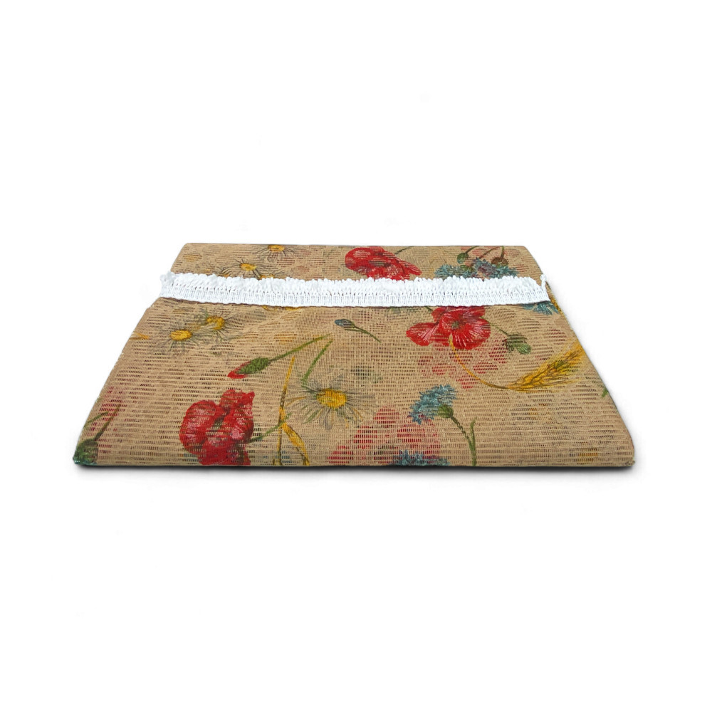 Zanzariera finestra a tenda da esterno Retone, tenda zanzariera porta finestra con anelli da giardino, colore Papaveri