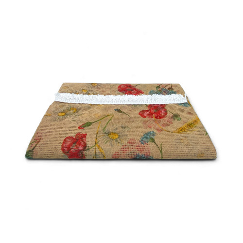 Insect screen window to outdoor curtain Retone, insect screen window curtain with garden rings, color Poppies