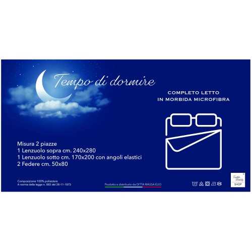 Ensemble de draps doubles en microfibre, bleu clair, satiné rayé, sans repassage, 2 carrés