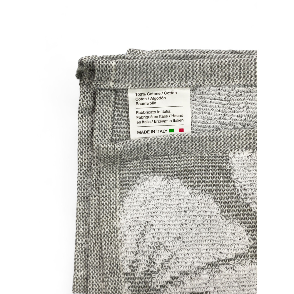 Set de serviettes de bain en coton 60x100 et 40x60 fleurs, 6 pièces, 350 gr/m², couleurs pastel, fabriqué en Italie, absorbant e