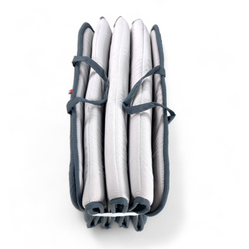 Materassino Pieghevole per Lettino Mare, Sdraio, Piscina, Double Face 52x200 e spessore 2cm, con maniglie, Grigio Scuro e Chiaro