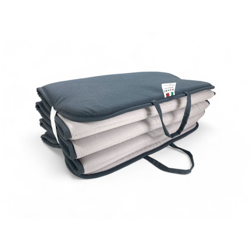 Folding Mattress for Beach Bed, Deckchair, Swimming Pool, Double Face 52x200 and 2cm thick, with handles, Dark and Light Grey