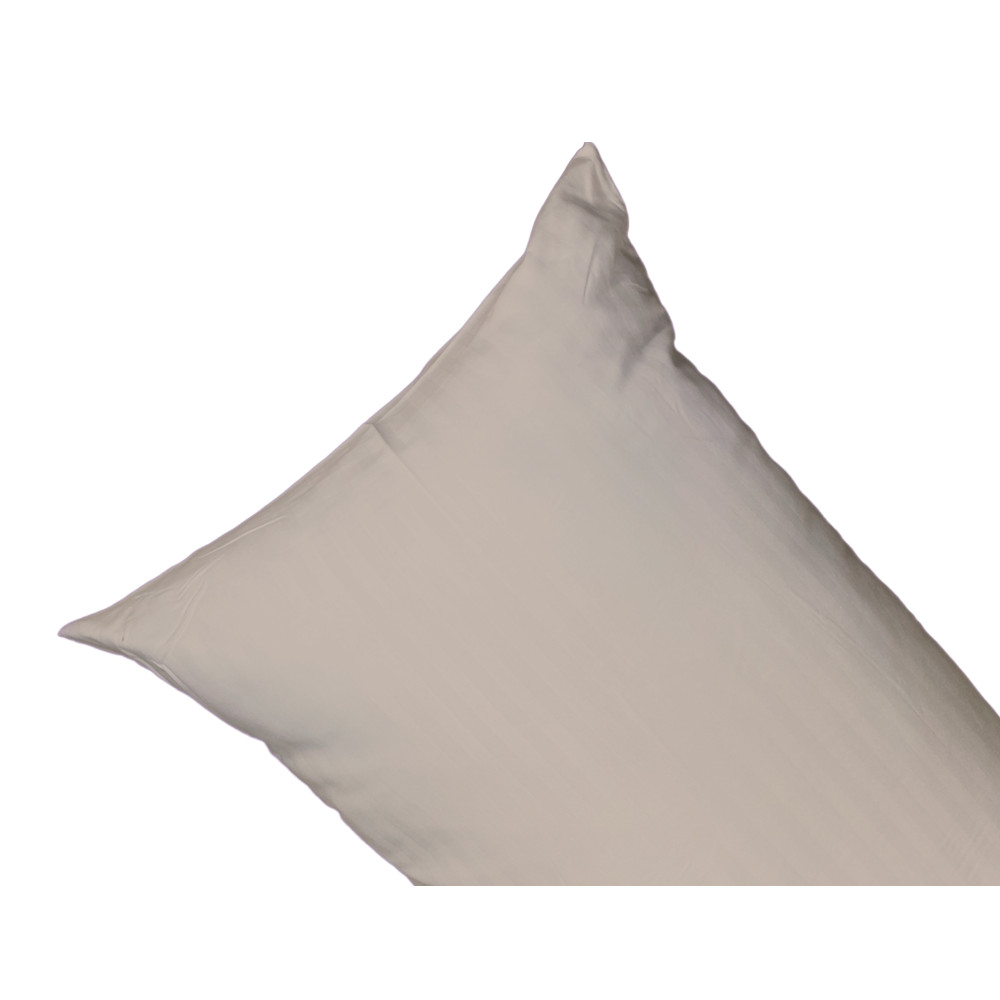 Ensemble de draps doubles en microfibre, gris tourterelle, satin rayé, sans repassage, 2 carrés