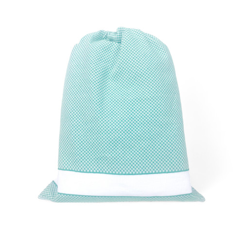 Sac de jardin d’enfants EasyZip avec nom - Toile Aida à broder - Sac en pur coton, disponible en 9 couleurs, résistant et fabriq