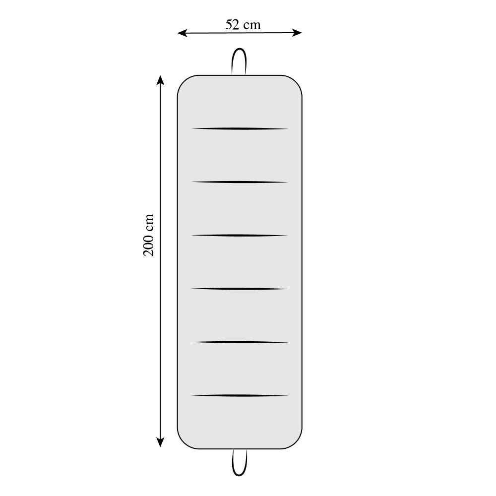 Folding Mattress for Beach Bed, Deckchair, Swimming Pool, Double Face 52x200 and 2 cm thick, with handles, Beige/Dove Grey color