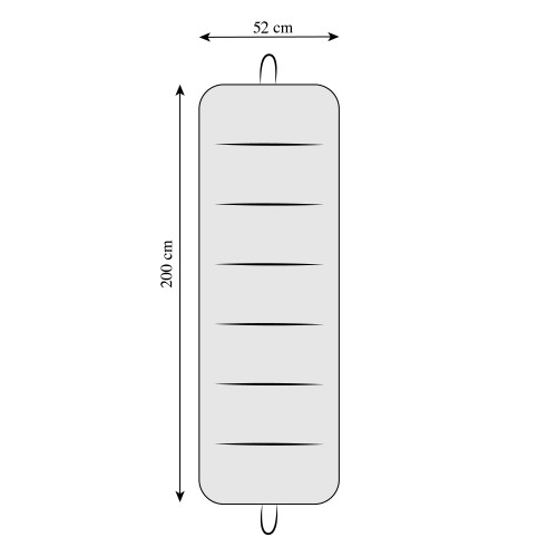 Klappmatratze für Strandbett, Liegestuhl, Schwimmbad, Double Face 52x200 und 2cm dick, mit Griffen, Dunkel- und Hellgrau