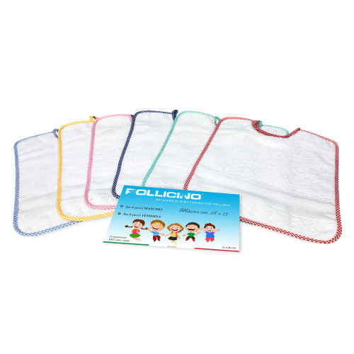 SET 6 LÄTZCHEN FÜR KINDER DAUMEN CM © . 28x33 elastischer Knebel aus reiner Baumwolle mit AIDA Canvas zum Besticken des Namens