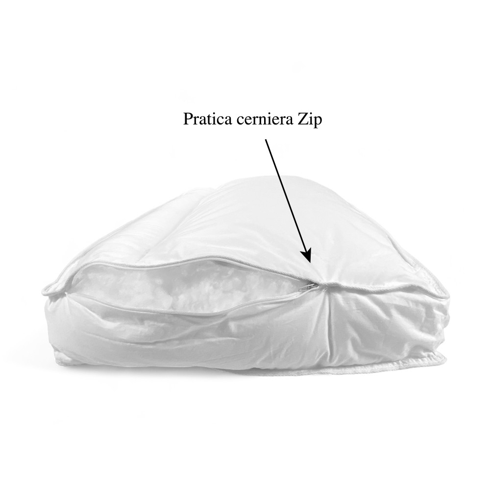 Oreiller DuoSupport avec double rembourrage, oreiller de lit doux et dur, oreiller BiComfort innovant en polyester et coton