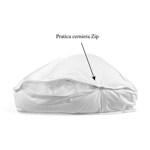 Oreiller DuoSupport avec double rembourrage, oreiller de lit doux et dur, oreiller BiComfort innovant en polyester et coton