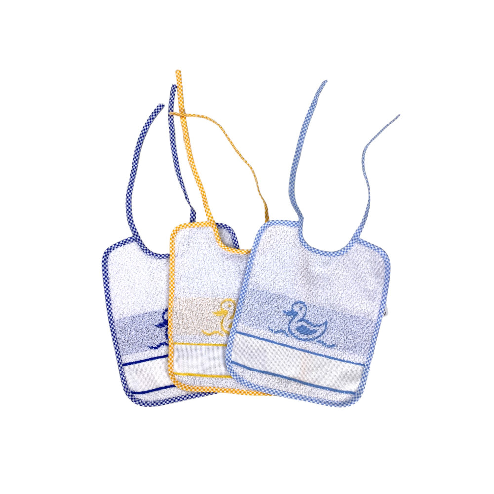 SET BAVOIRS BÉBÉ garçon PAVOT © cm. 20 x 24 gag avec de la dentelle et de la toile AÏDA