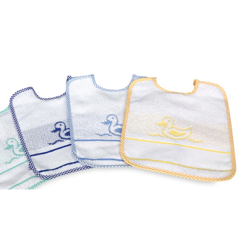 SET BAVAGLINI BAMBINO MASCHIO POPPY © cm. 20x24 bavaglio con lacci e tela AIDA