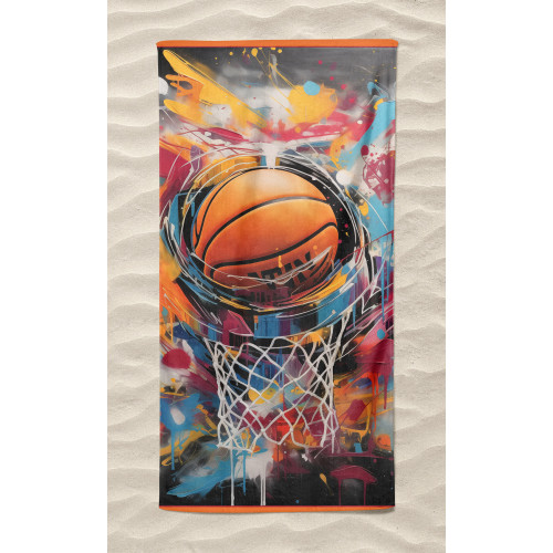 Large Basket Beach Towel, 90x170 cm, Soft Terry Beach Towel, Terry Beach Towel for Men and Women, Ideal for Travel