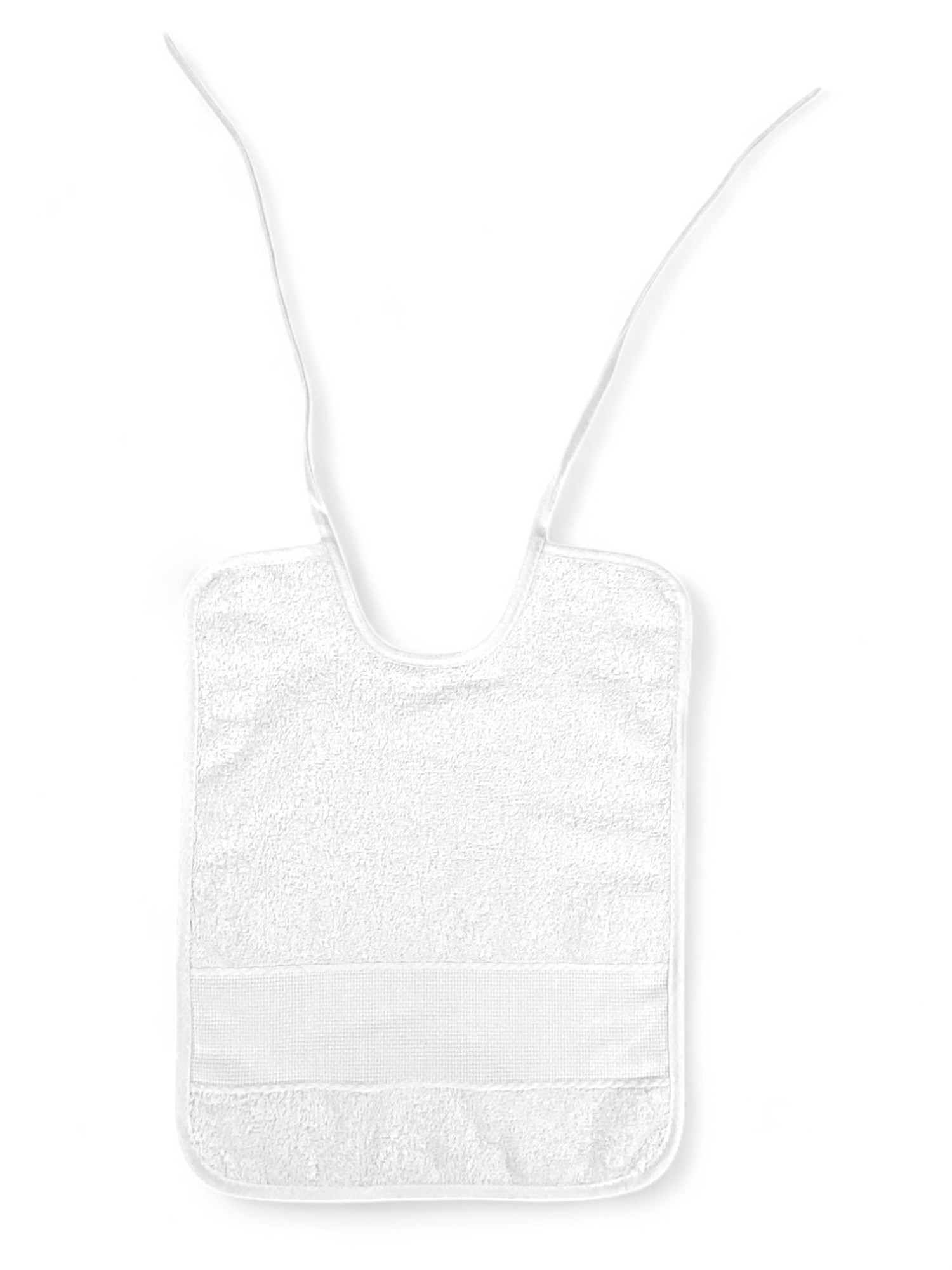 Bavaglino Bianco Con Contorno Marino - Unisex Per Bambino | Taglia Unica, Tema Boca Juniors