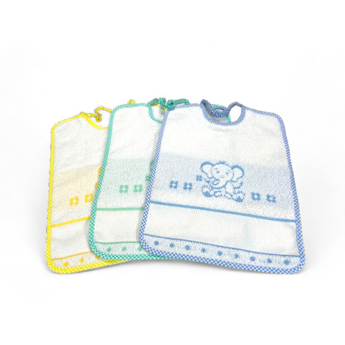 MOHN © BABY LÄTZCHEN SET FÜR MÄNNER cm. 24x30 Knebel mit Gummizug und AIDA Canvas