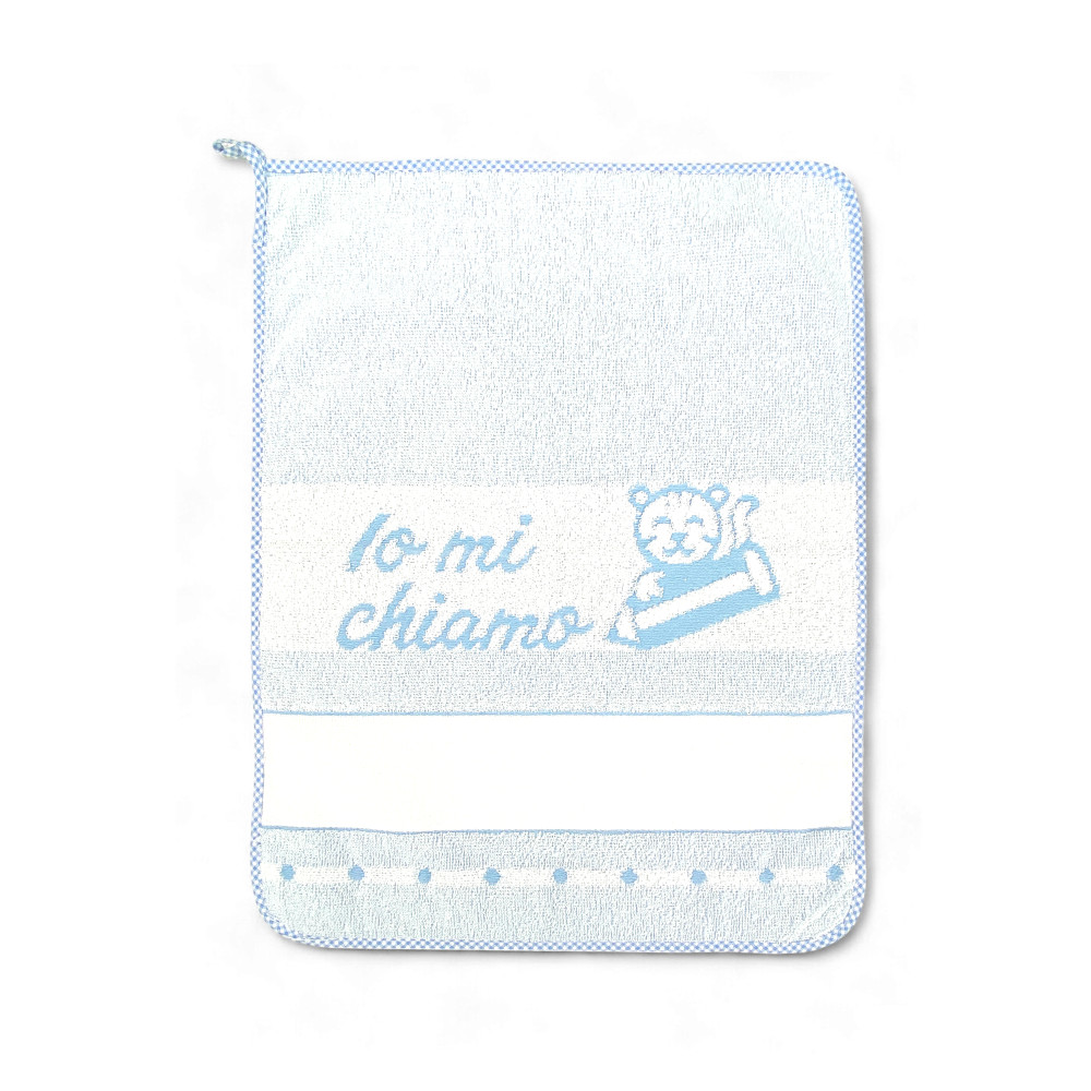 Serviettes de jardin d’enfants 40x55 cm, pur coton double face, set de crèche, toile Aida à broder, fabriquée en Italie, douce e