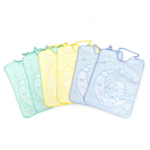 SET DE BAVOIR POUR GARÇONS ET FILLES MINI © JACK cm. Bâillon 26x34 avec élastique en pur coton