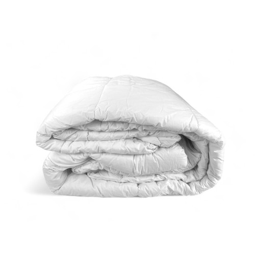 Piumino Invernale in pura Lana 100% Naturale, Wool Emotion, Rivestimento in Cotone Bianco Morbido, Profilo Argentato, 500gsm