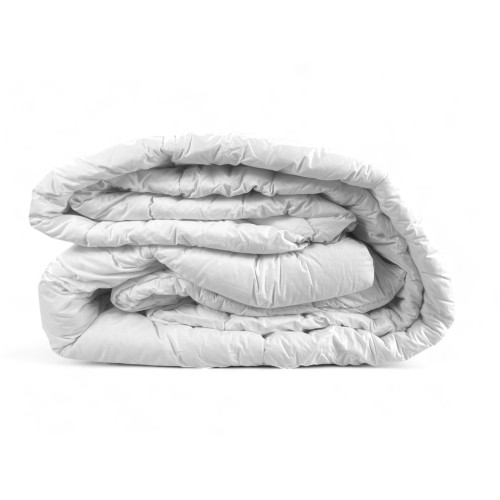 Doudoune d’hiver en pure laine 100% naturelle, Wool Emotion, Housse en coton blanc doux, profil argenté, 500g/m²