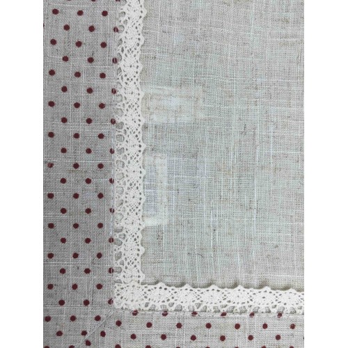 TIROLER TISCHDECKE TISCHDECKE MOLLY POLKA DOTS ROT MIT SERVIETTENRING