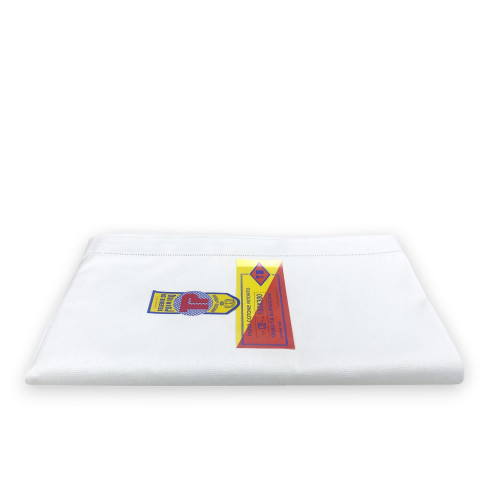 Drap supérieur en coton torsadé Tb Poirino, point de bordure brodé, tissu épais - 3 tailles - fabriqué en Italie